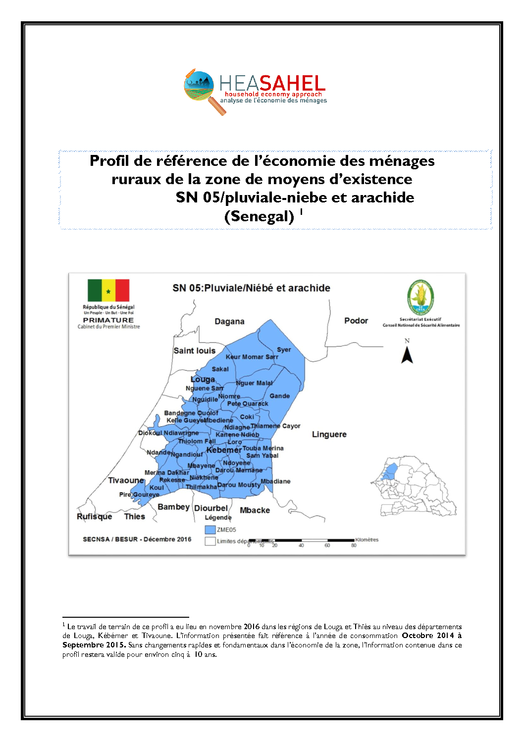 Profil Senegal - SN05 - Louga et Thiès  - Novembre 2016