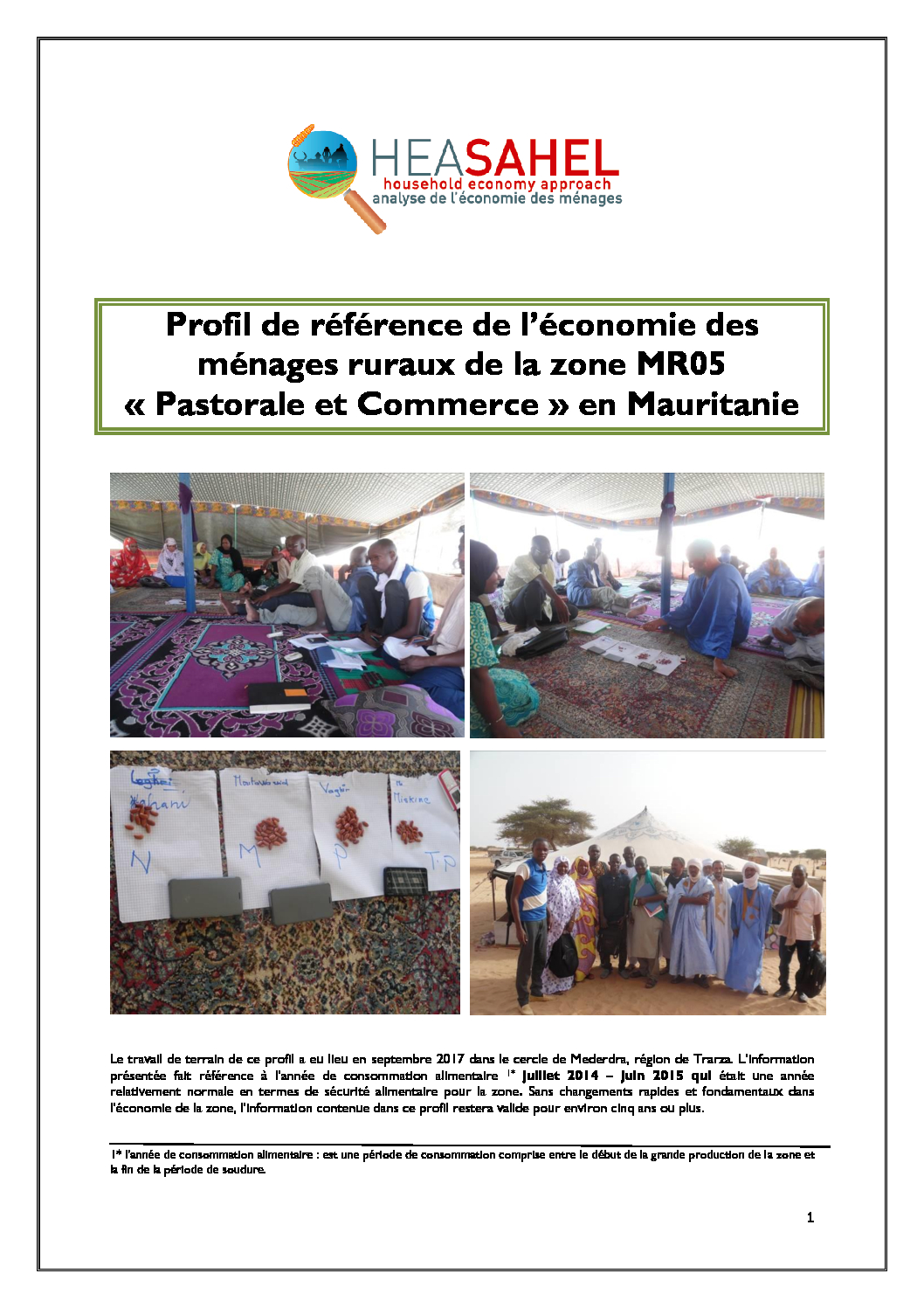 Profil  Mauritanie - MR05 - Mederdra  - Septembre 2017