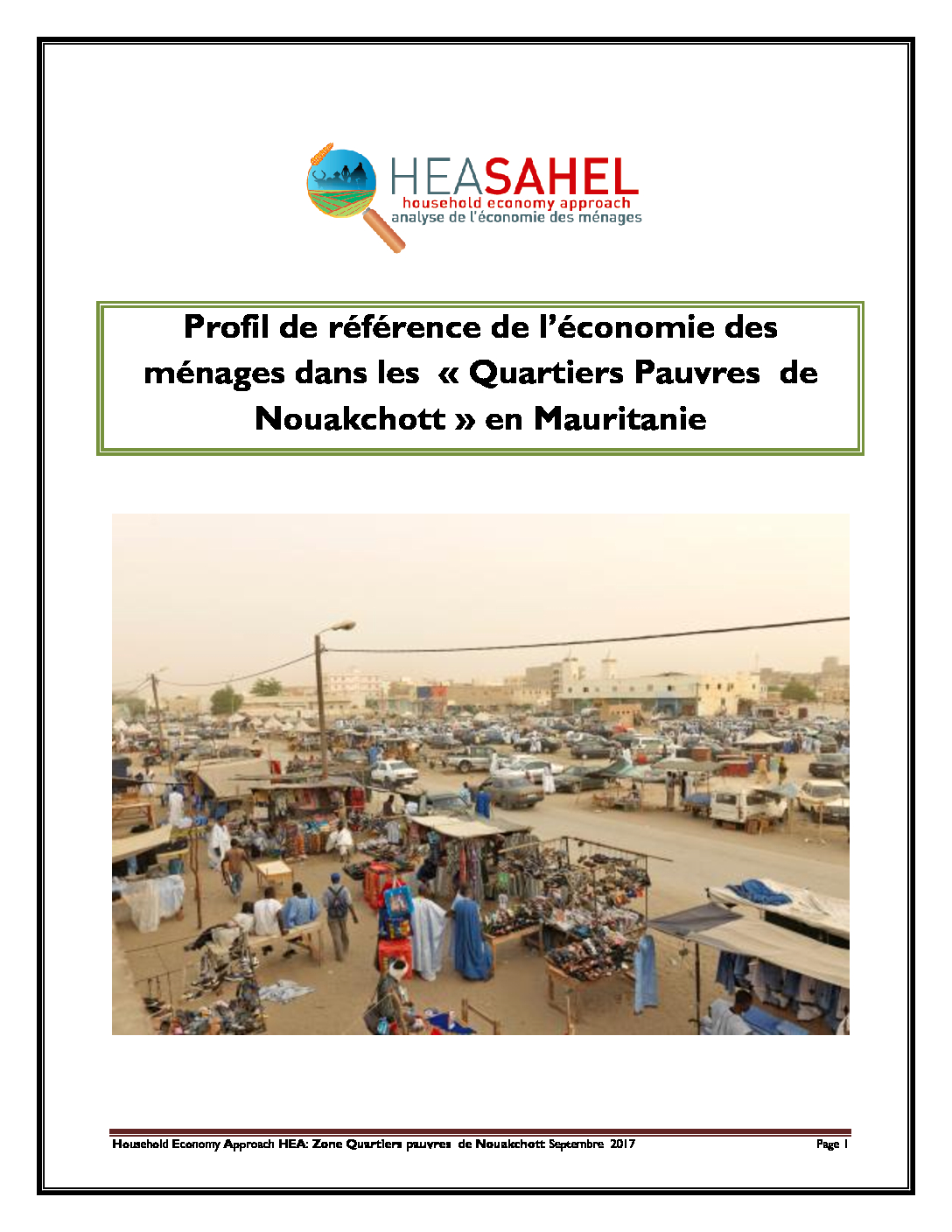 Profil  Mauritanie - Nouakchott Urbain - Septembre 2017