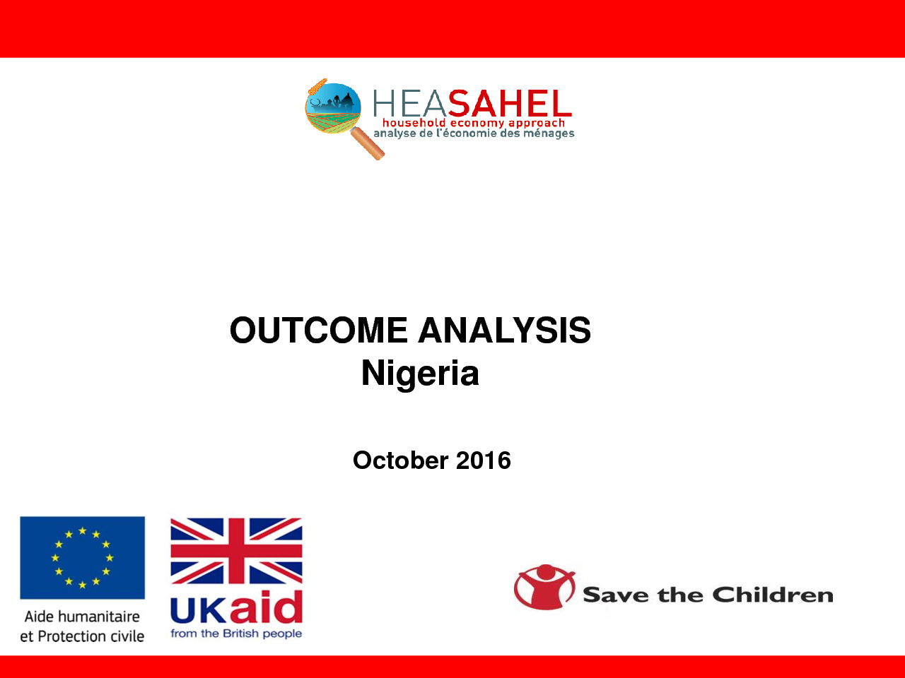Outcome Analysis Presentation - Nigeria - Octobre 2016