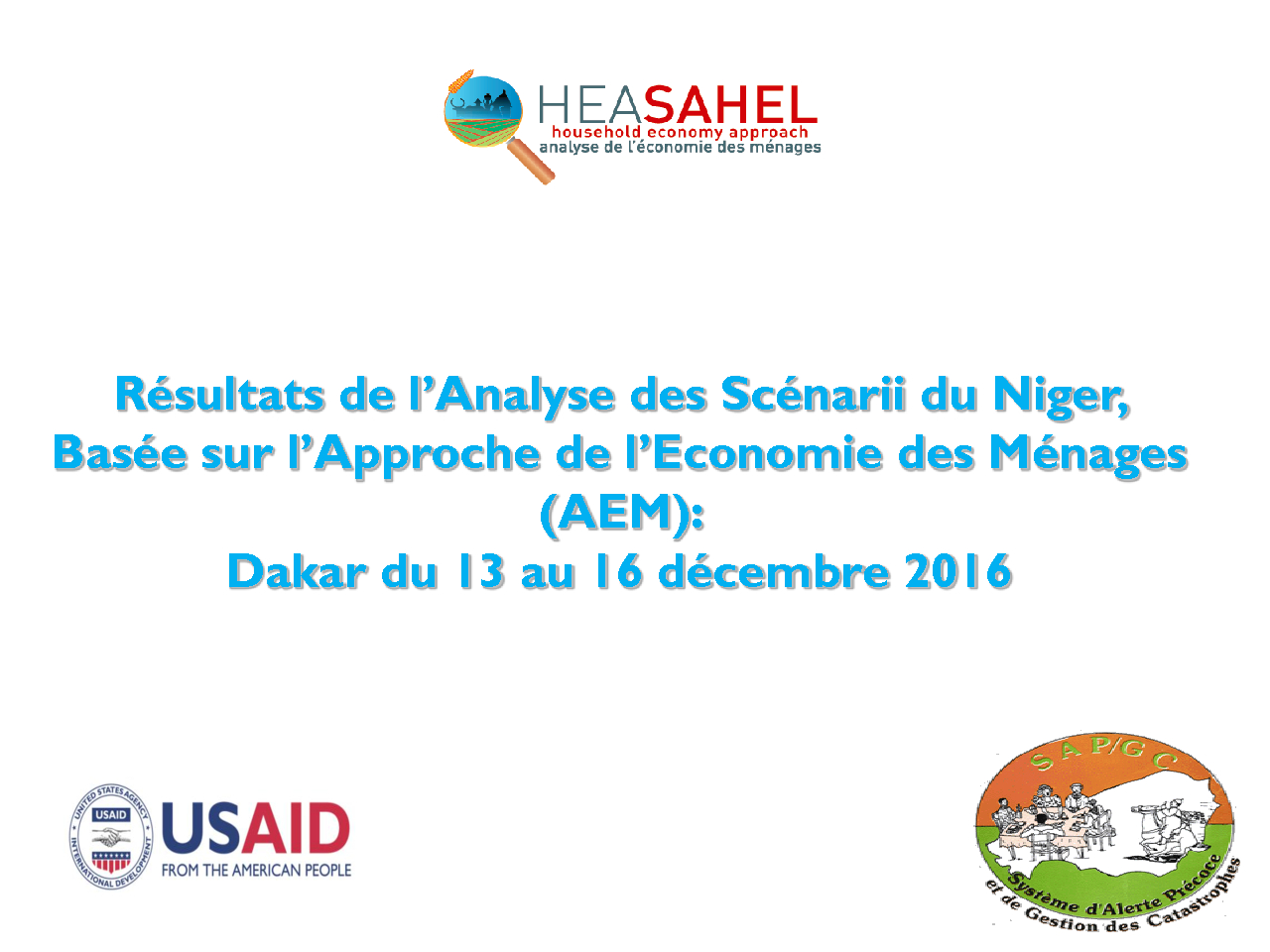 Présentation des résultats OA - Niger - Novembre 2016