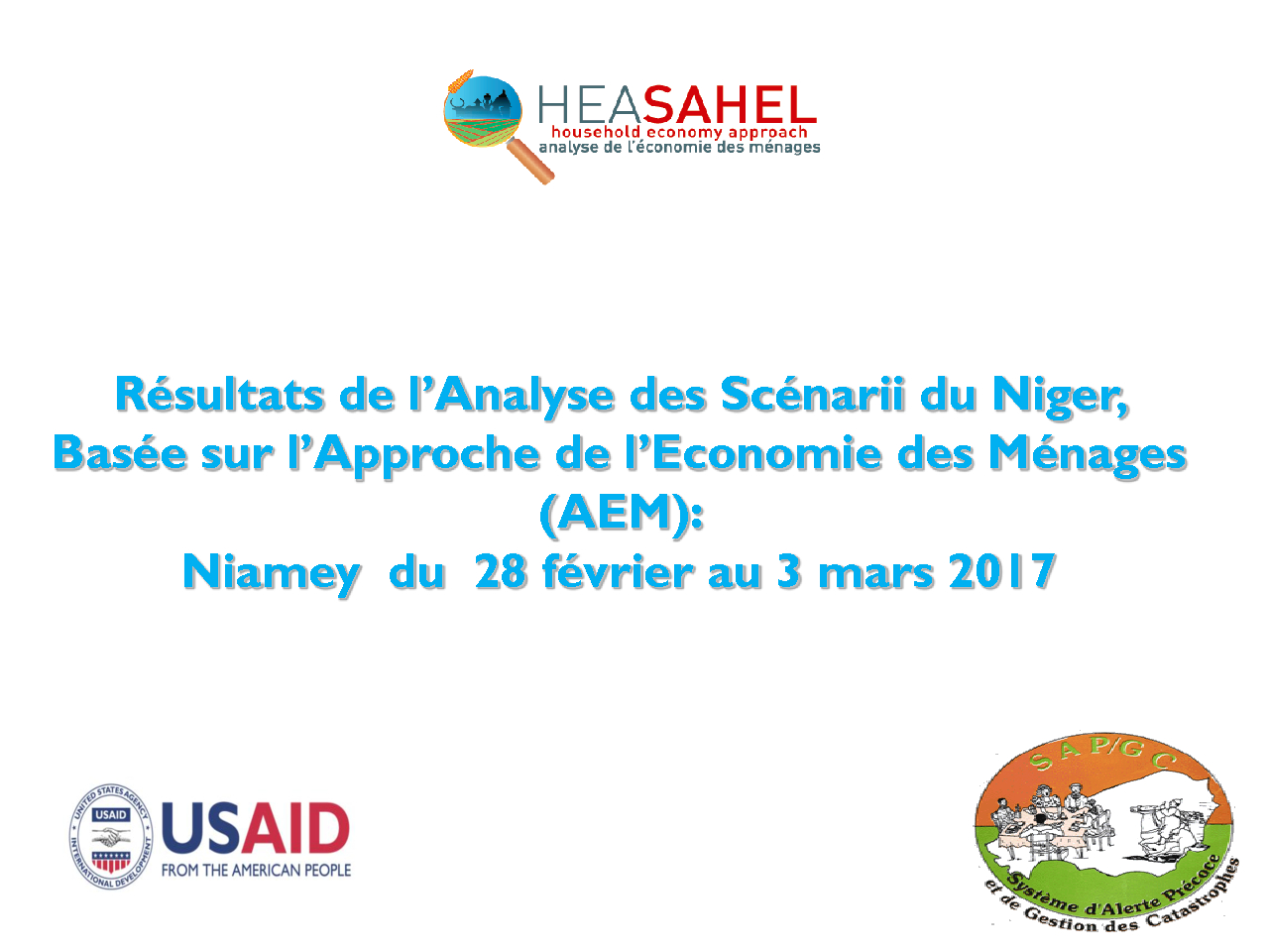 Présentation des résultats OA - Niger -mars 2017