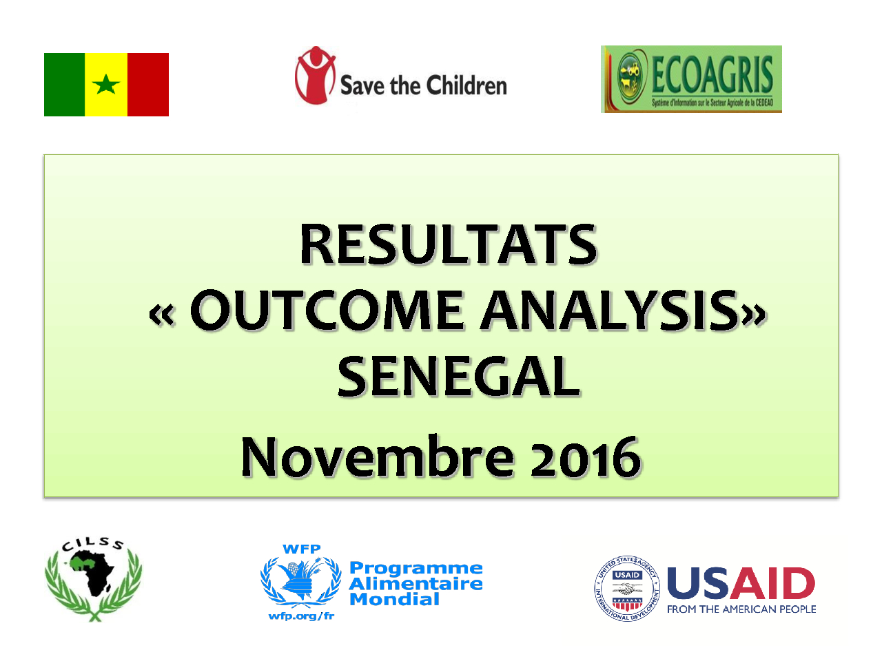 Présentation des résultats OA - Sénégal - Novembre 2016