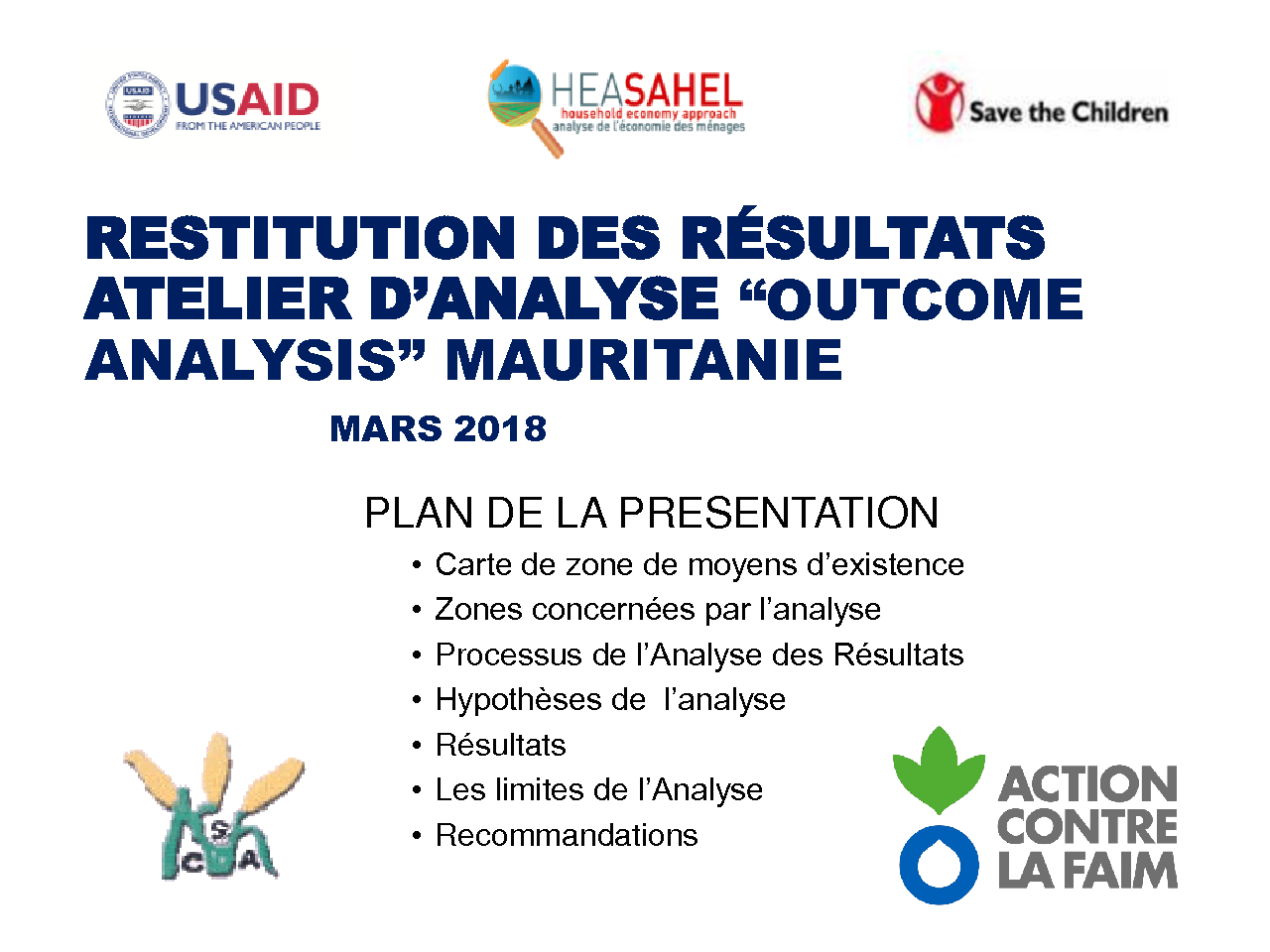 Présentation des résultats OA - Mauritanie - Mars 2018