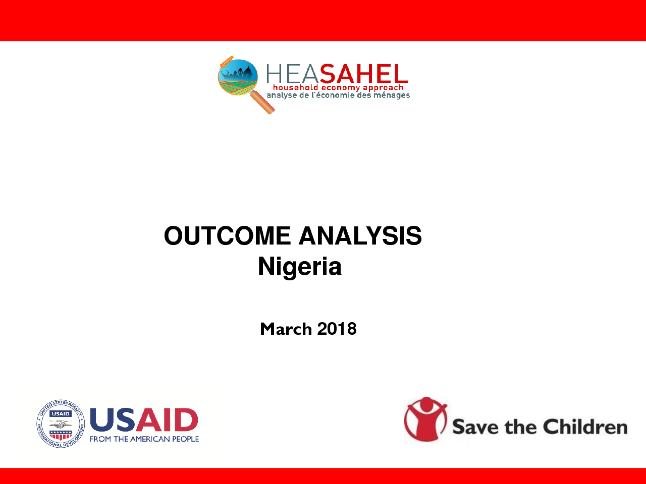 Outcome Analysis Result Presentation - Nigeria - March 2018