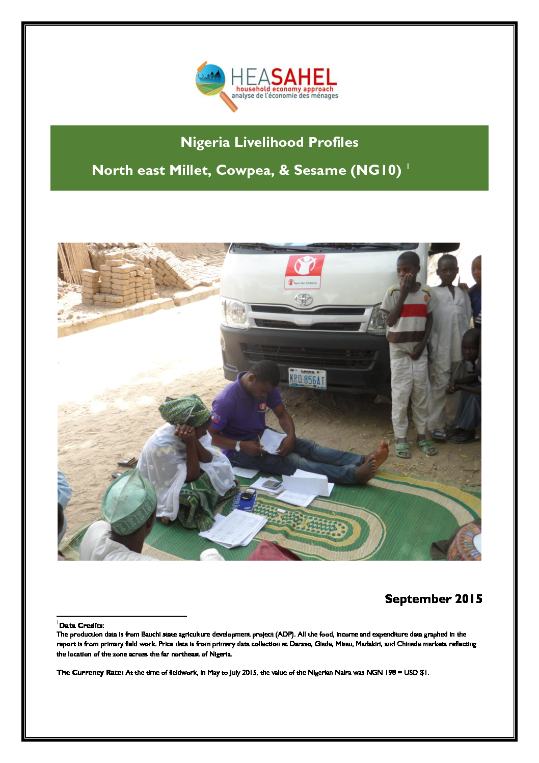 Baseline Nigeria - NG12 - Bauchi-Northeast State- September  2015