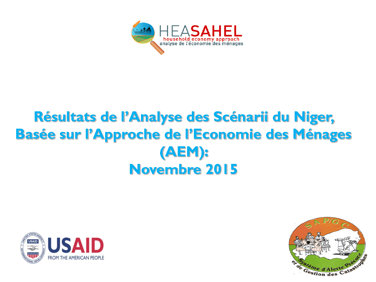 Présentation des résultats OA - Niger - Novembre 2015