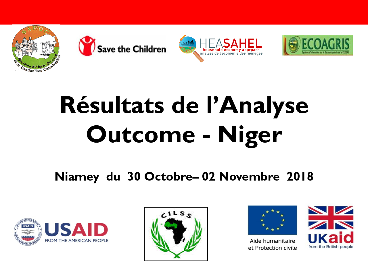 Présentation des résultats OA - Niger - Novembre 2018