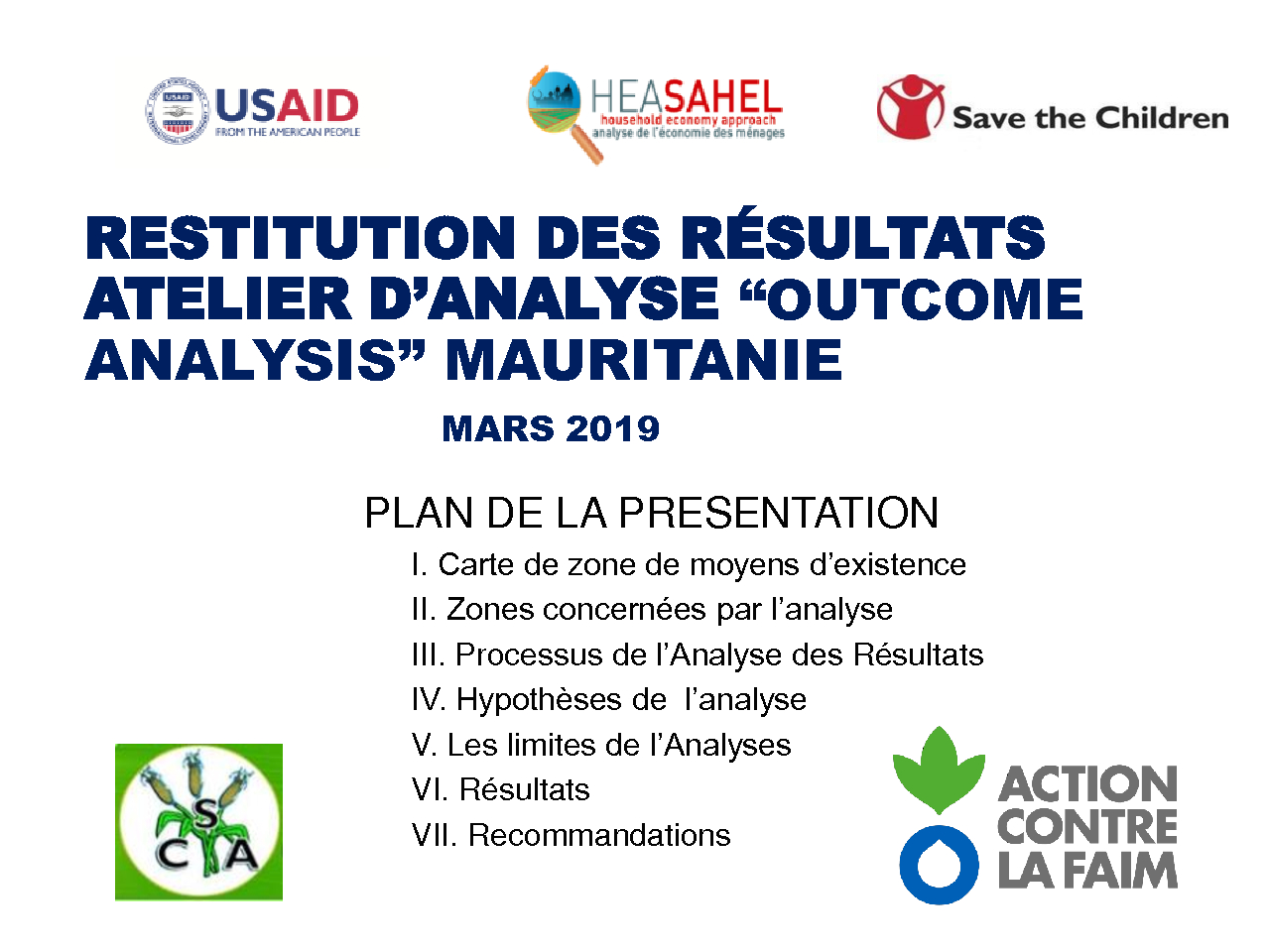 Présentation des résultats OA - Mauritanie - Mars 2019