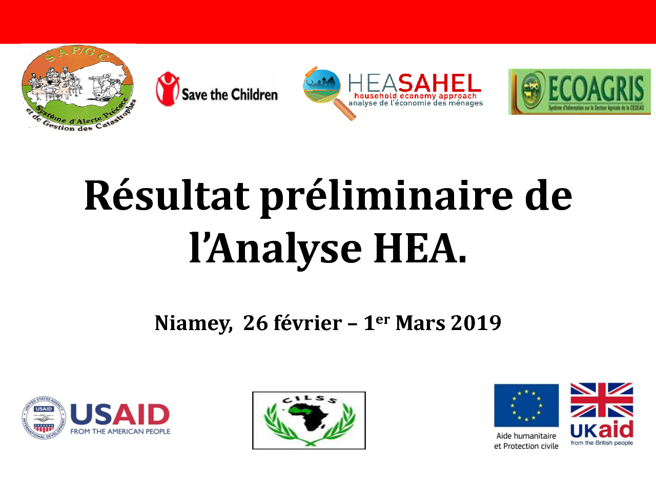Présentation des résultats OA - Niger - Mars 2019