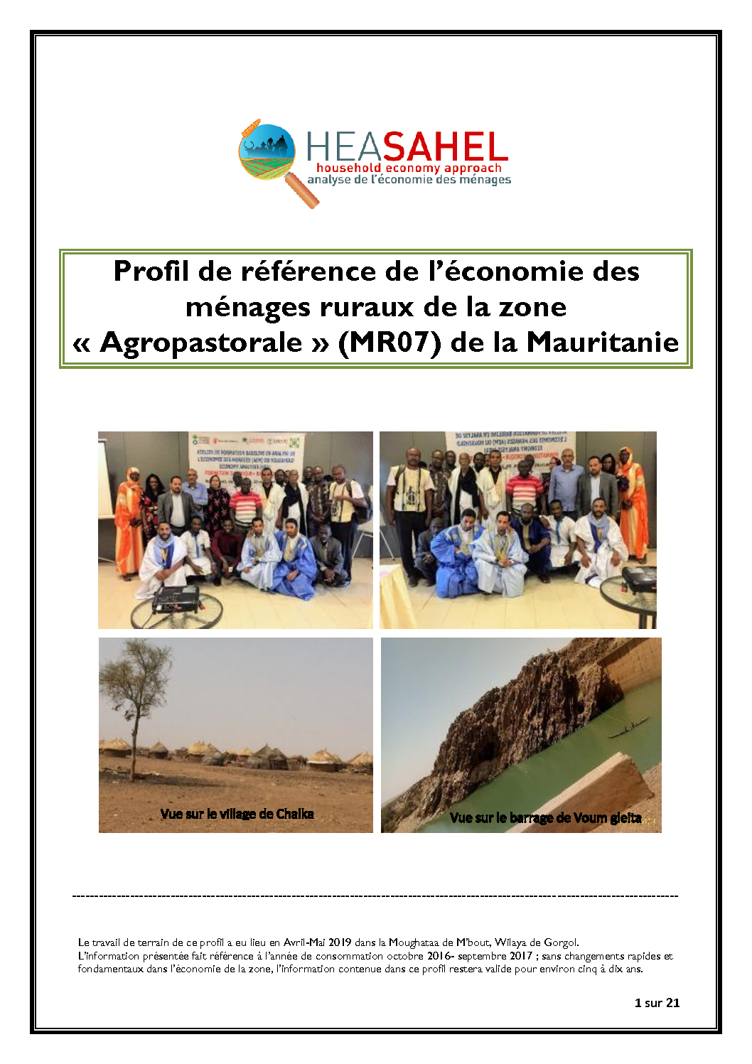 Profil Mauritanie - MR07 - M'Bout - Avril 2019