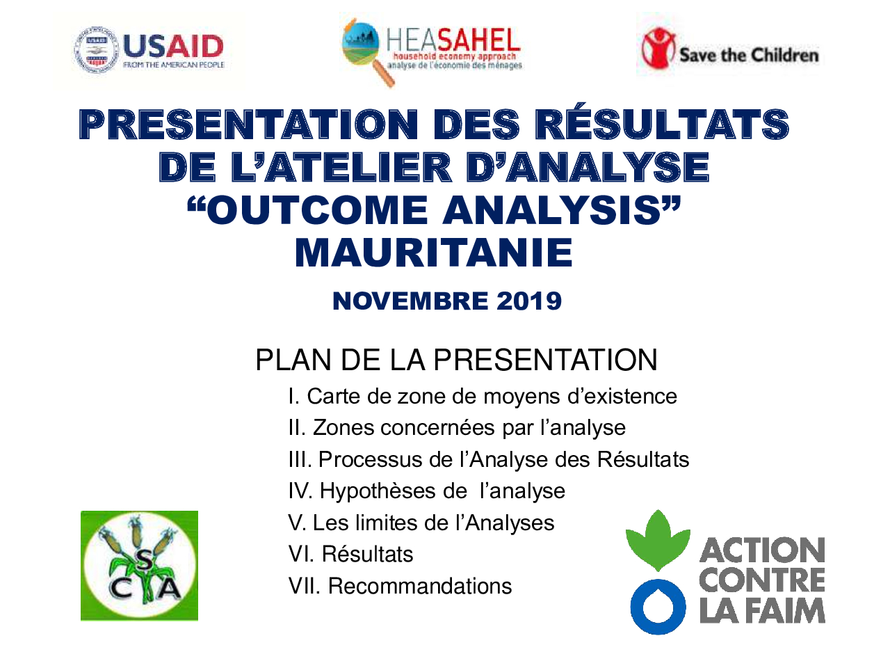 Présentation des résultats OA  - Mauritanie -Octobre 2019