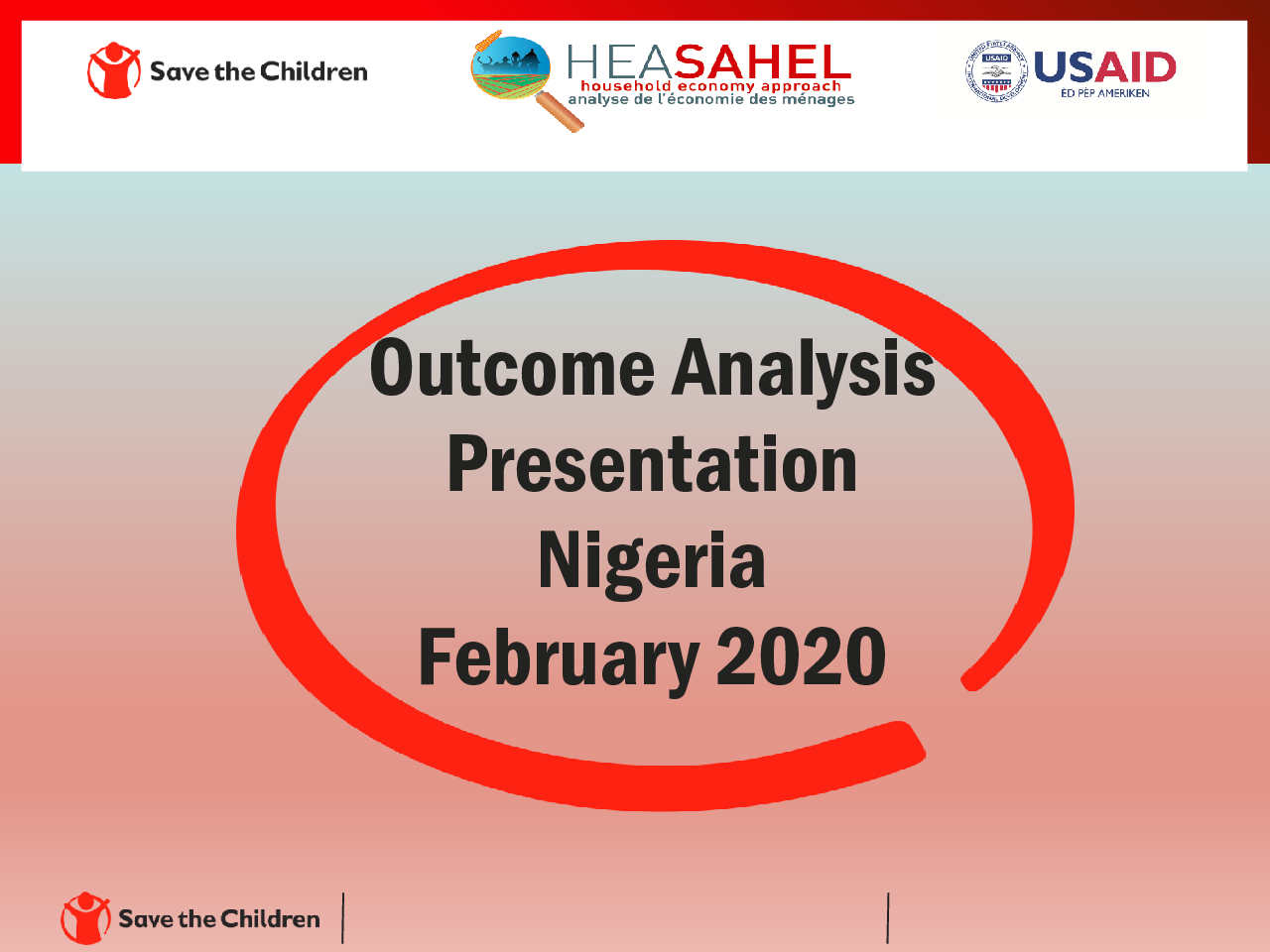Outcome Analysis Result Presentation - Nigeria - Octobre 2019