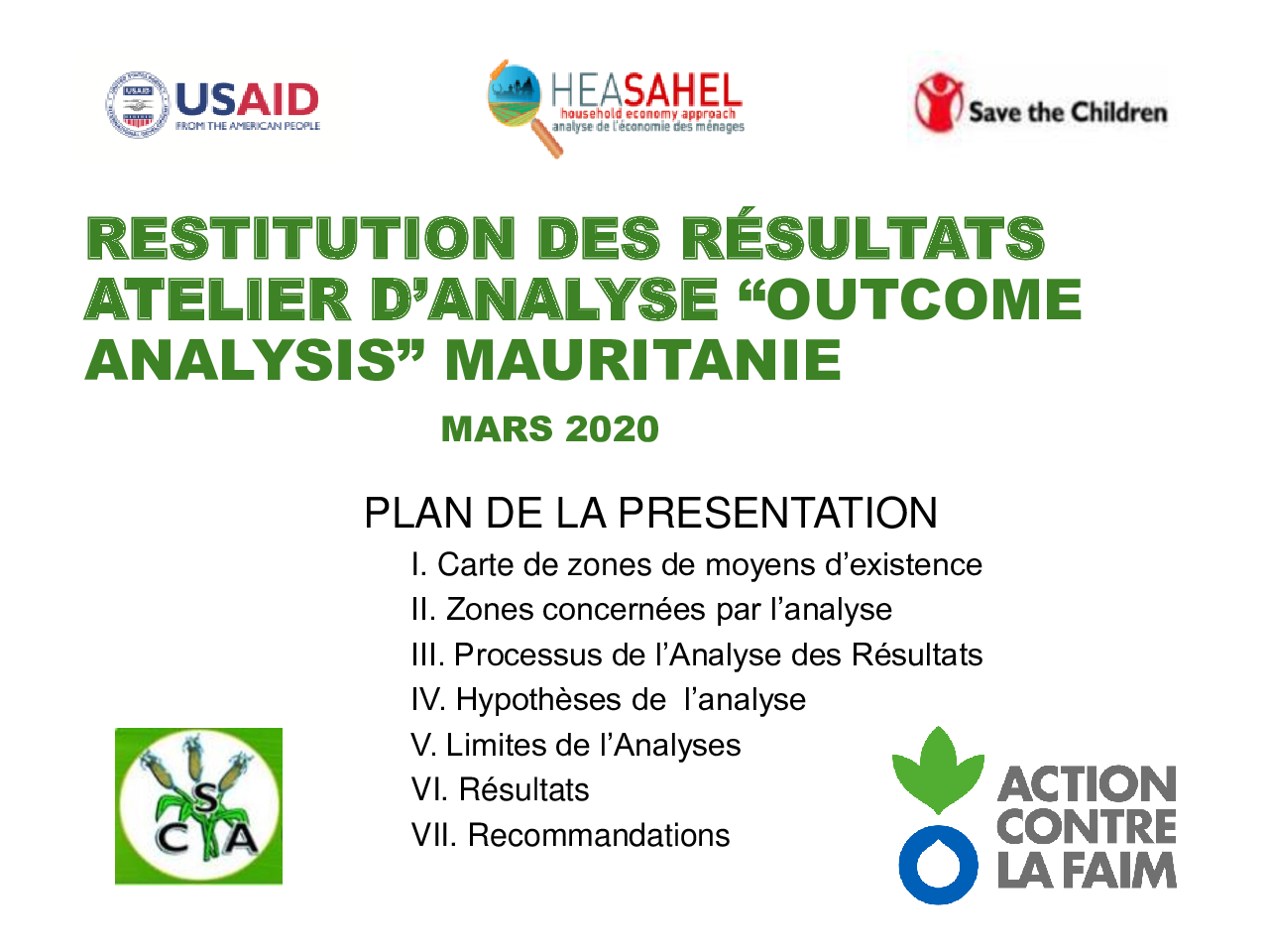 Présentation des résultats OA - Mauritanie - Mars 2020